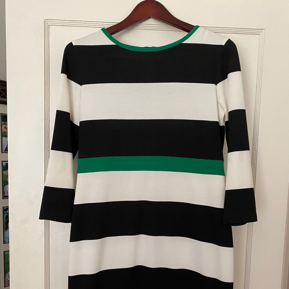 Black and white stripe dress